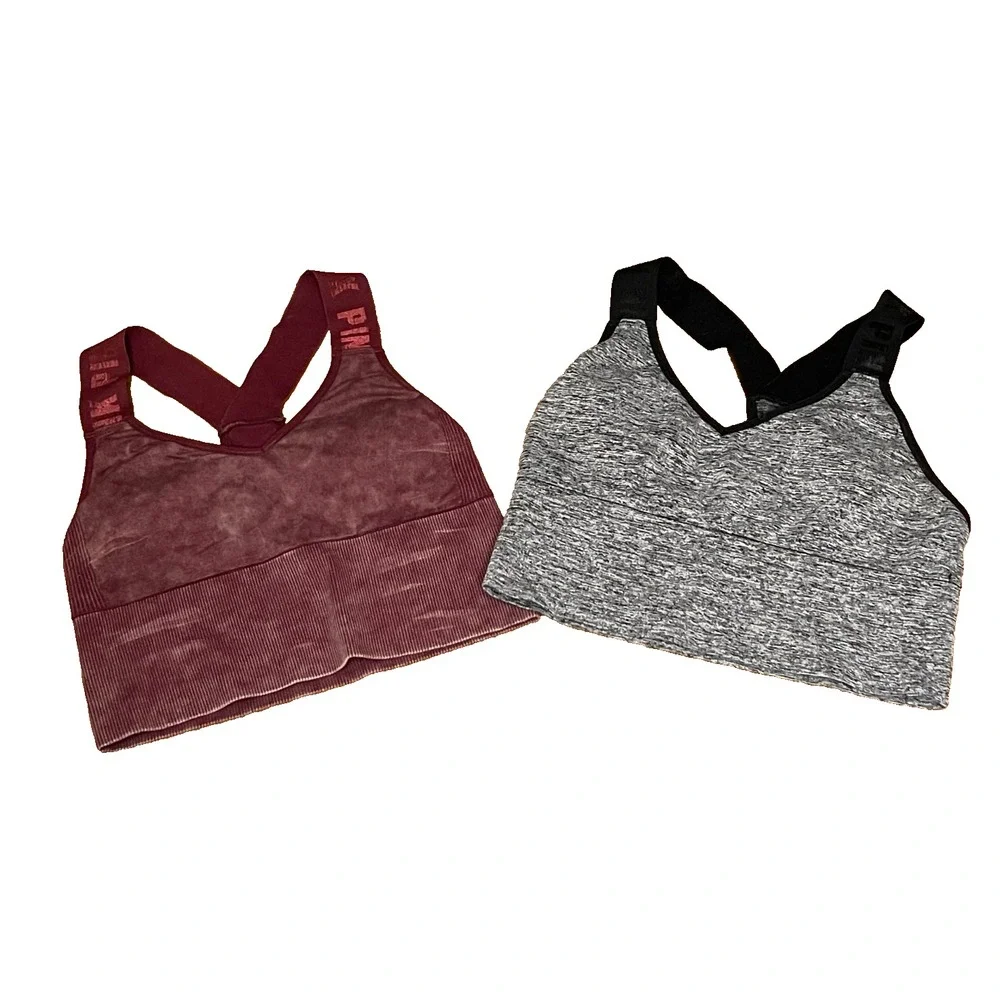 Pink Victoria Secret Sport Women Seamless Lightly Lined Racerback Sports Bra S
